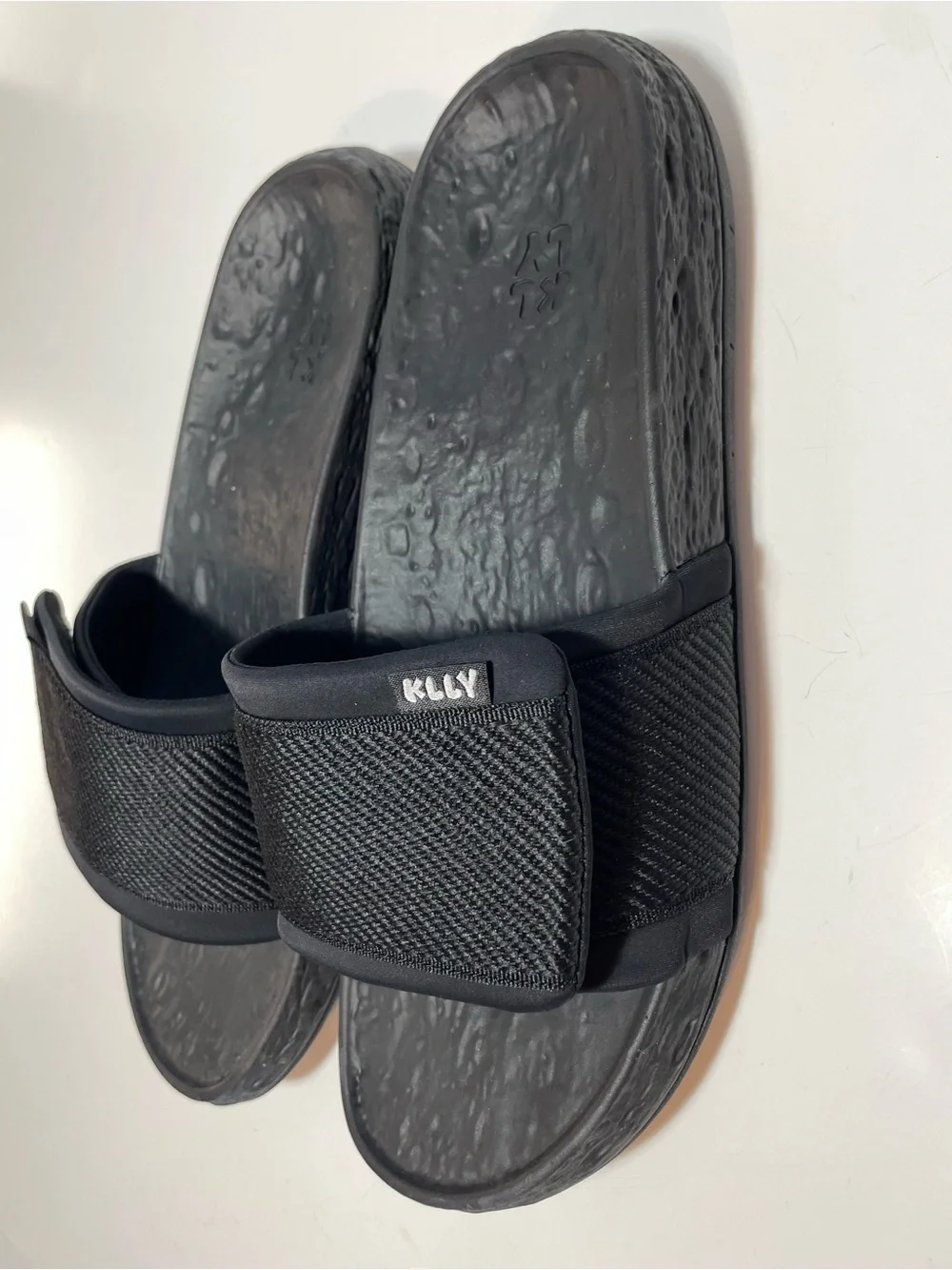 KLLY Black Apollo Adjustable Slide Sandals Men’s 12